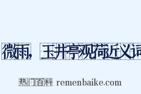 微雨，玉井亭观荷近义词是什么意思的图片
